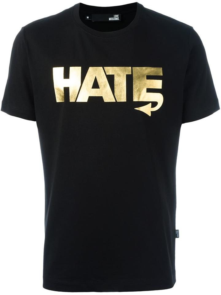 Love Moschino 'hate' T-shirt