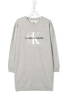 Calvin Klein Kids Casual Sweatshirt Dress - Grey