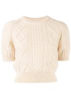 Chanel Pre-owned Cable Knit Jumper - White