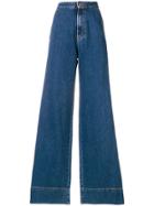 Loewe High Rise Flared Jeans - Blue