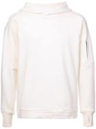 Cp Company Hoodie With Finger Hole Detailing - White