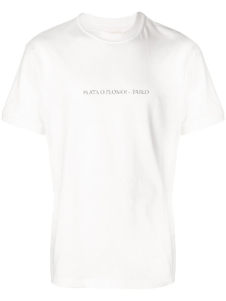 Ih Nom Uh Nit Front Print T-shirt - White