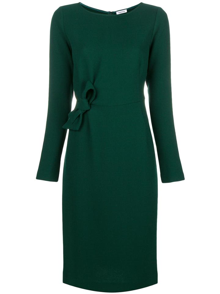 P.a.r.o.s.h. Knotted Detail Waist Dress - Green