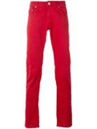 Pt01 - Slim-fit Trousers - Men - Cotton/spandex/elastane - 36, Red, Cotton/spandex/elastane