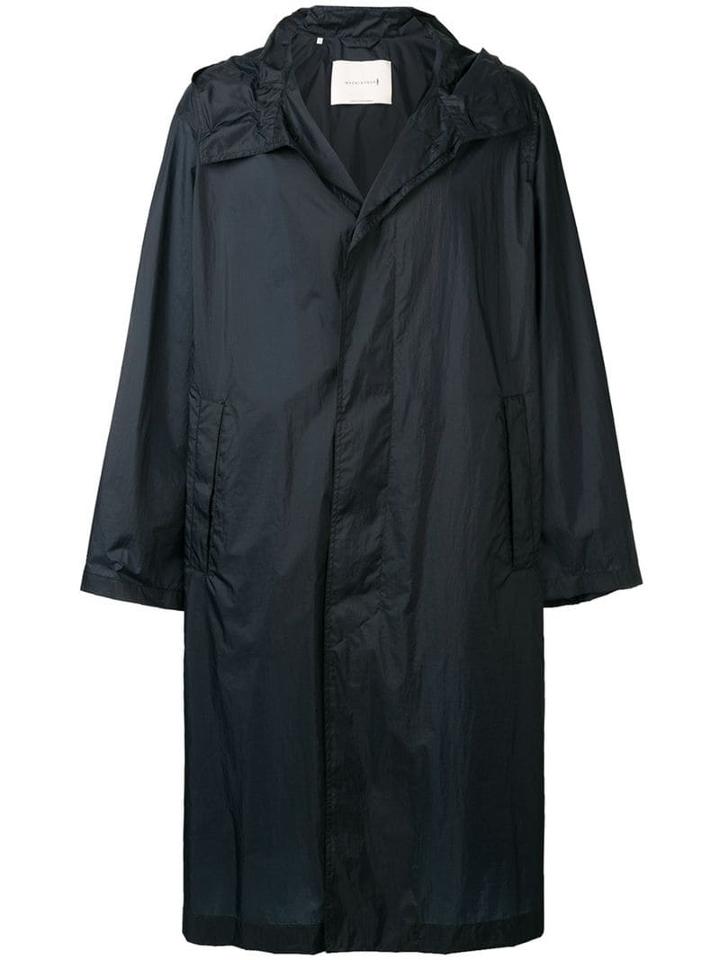 Mackintosh Navy Nylon Oversized Hooded Coat Gm-139 - Blue