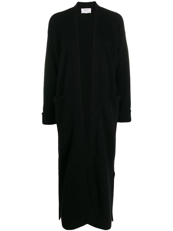 Snobby Sheep Long Open-front Cardigan - Black
