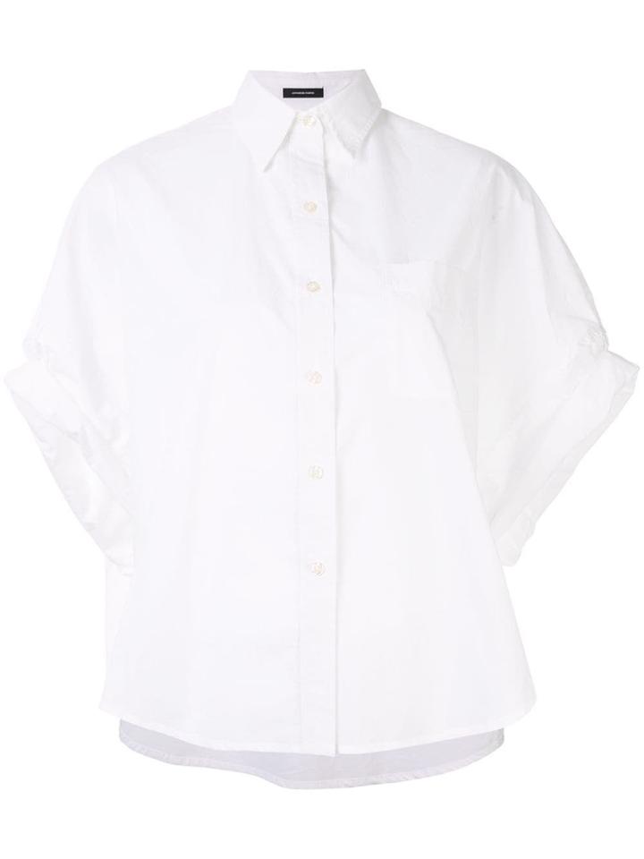 R13 Oversized Rolled-sleeves Shirt - White