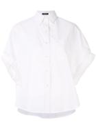 R13 Oversized Rolled-sleeves Shirt - White