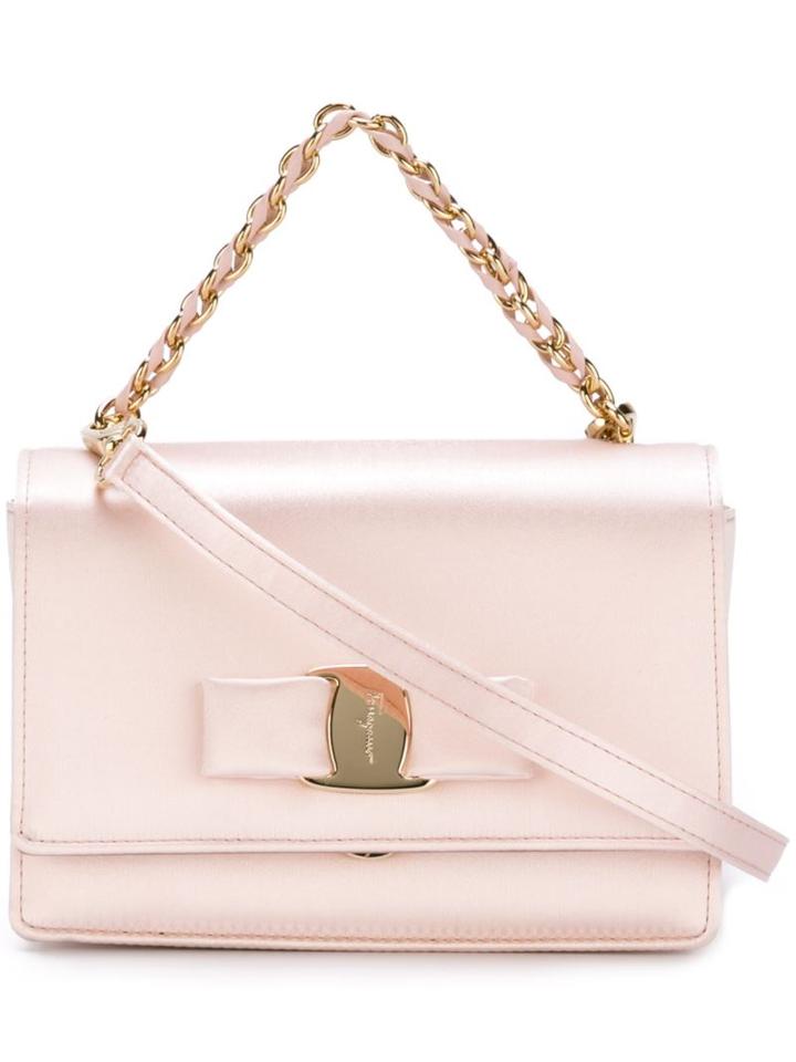 Salvatore Ferragamo Vara Crossbody Bag, Women's, Pink/purple, Viscose/leather