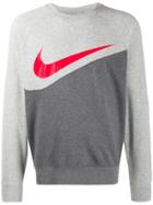 Nike Two-tone Swoosh Logo Sweatshirt - Grey