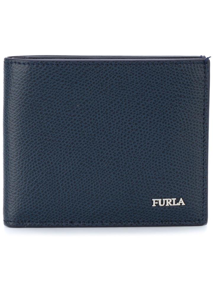 Furla Logo Billfold Wallet - Blue