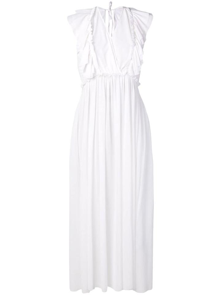 Fisico Sleeveless Ruffled Cover Up - White