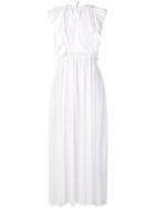 Fisico Sleeveless Ruffled Cover Up - White