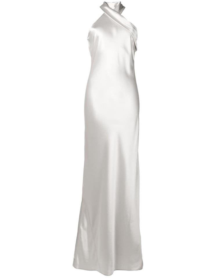 Galvan Pandora Halter Neck Dress - Grey