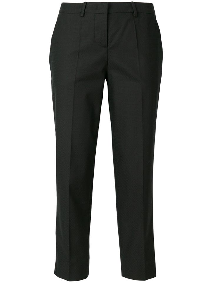 Love Moschino Cropped Cigarette Trousers - Black