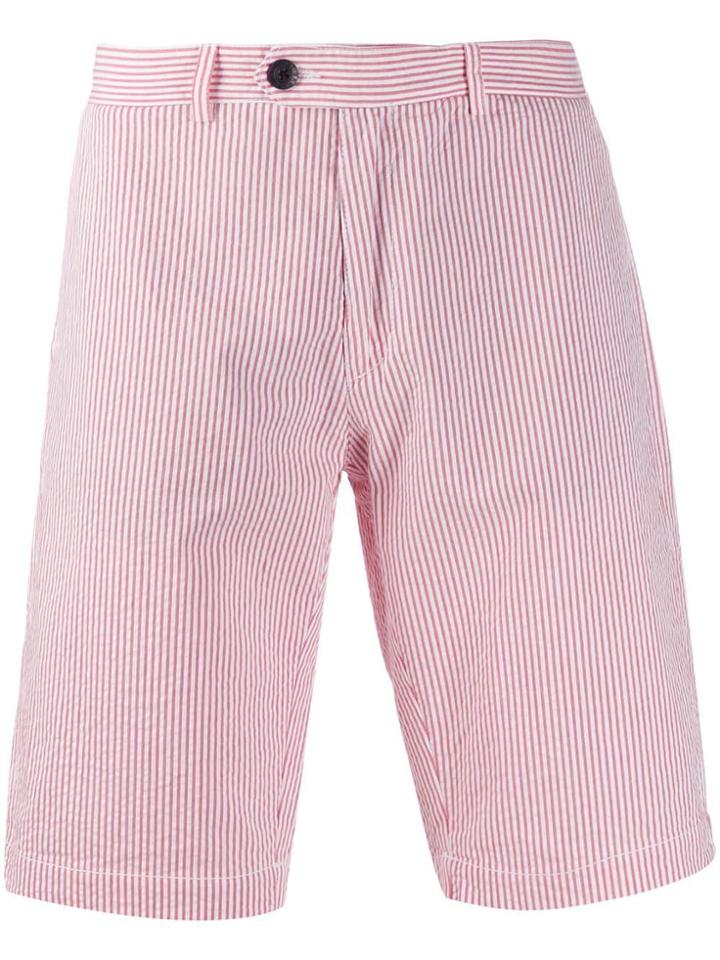 Mc2 Saint Barth Royal Striped Shorts - Red