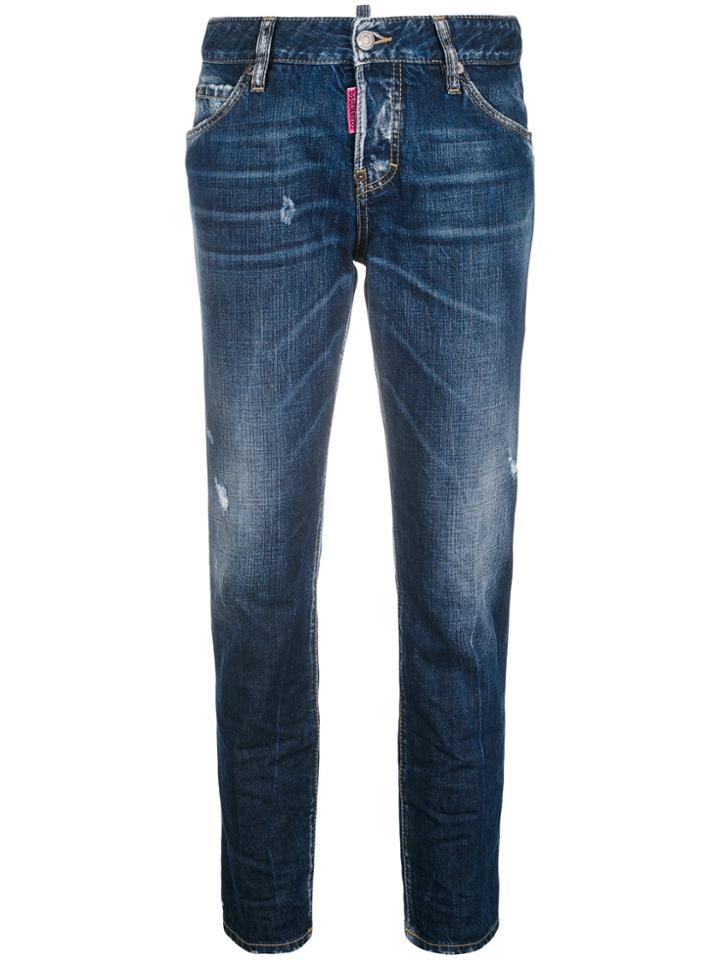 Dsquared2 Be Nice Straight-leg Denim Jeans - Blue