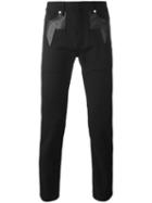 Neil Barrett Geometric Insert Jeans, Men's, Size: 34, Black, Cotton/spandex/elastane