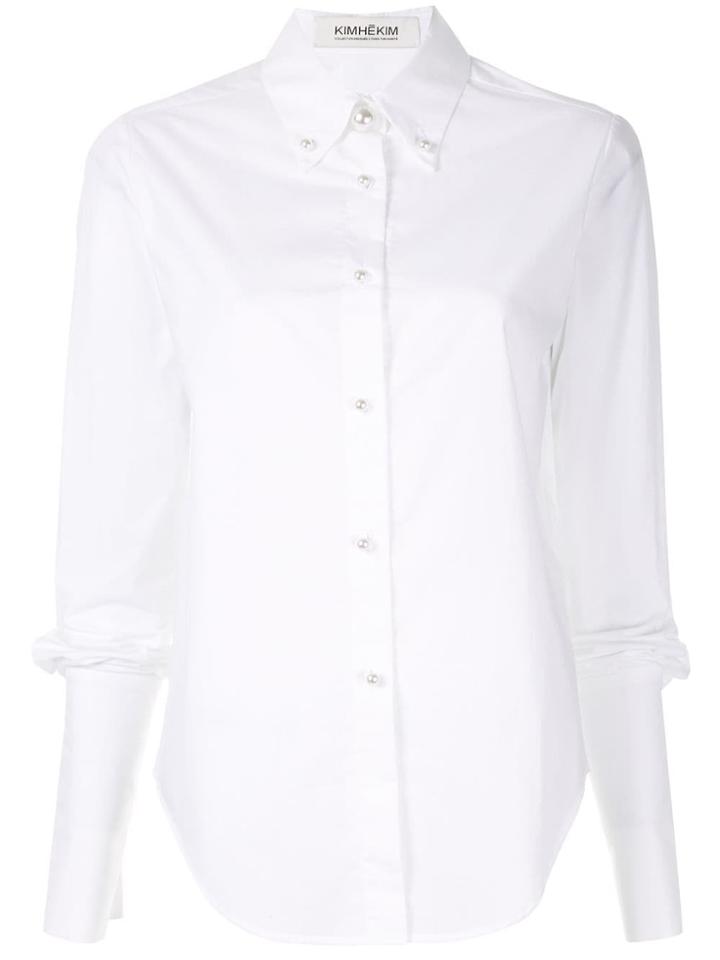 Kimhekim Pearl Button Shirt - White