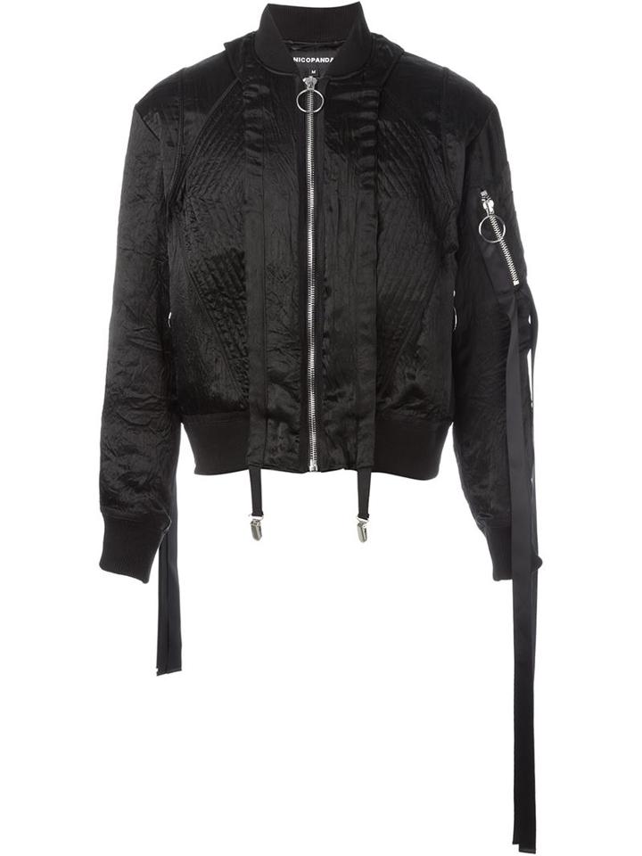 Nicopanda Hanging Strap Bomber Jacket
