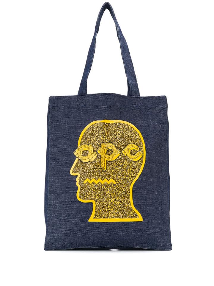 A.p.c. X Brain Dead Denim Tote - Blue