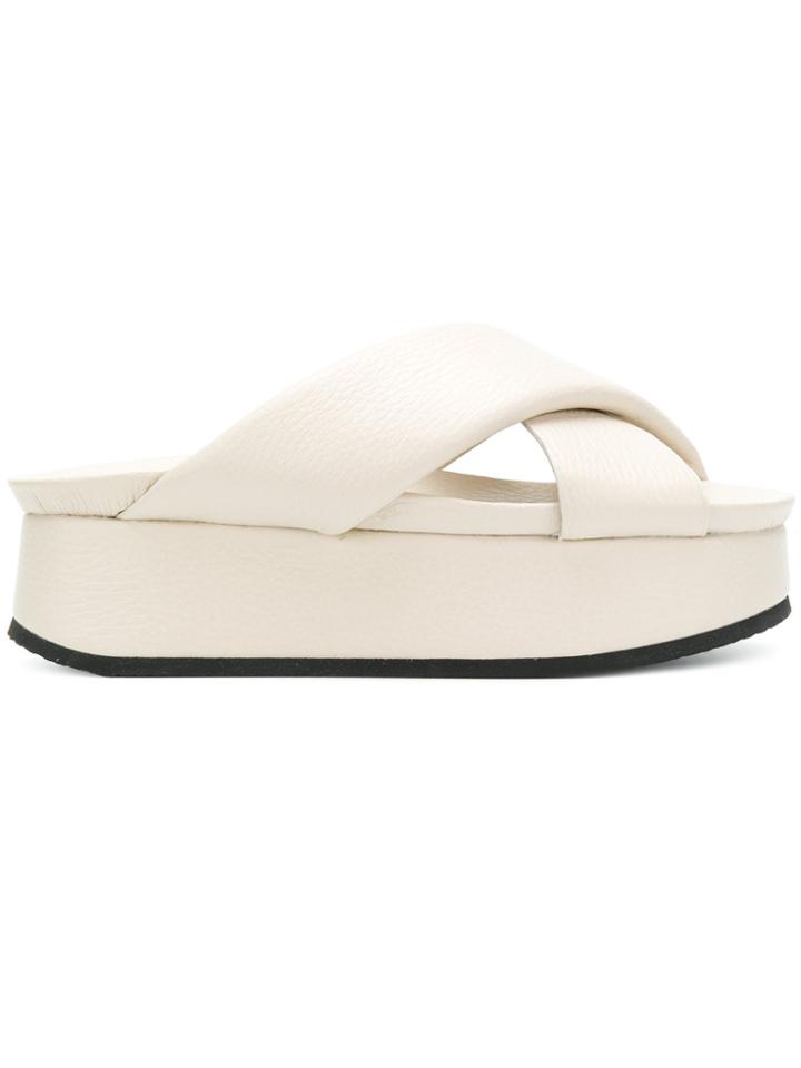 Peter Non Open-toe Platform Sandals - White