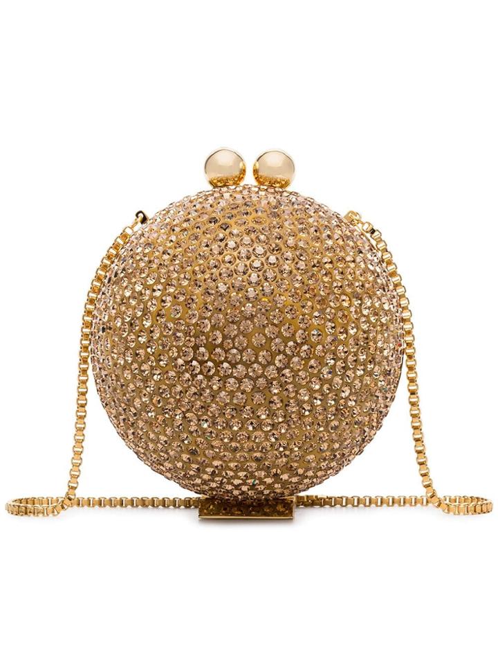 Marzook Halograph Crystal Orb Clutch - Metallic