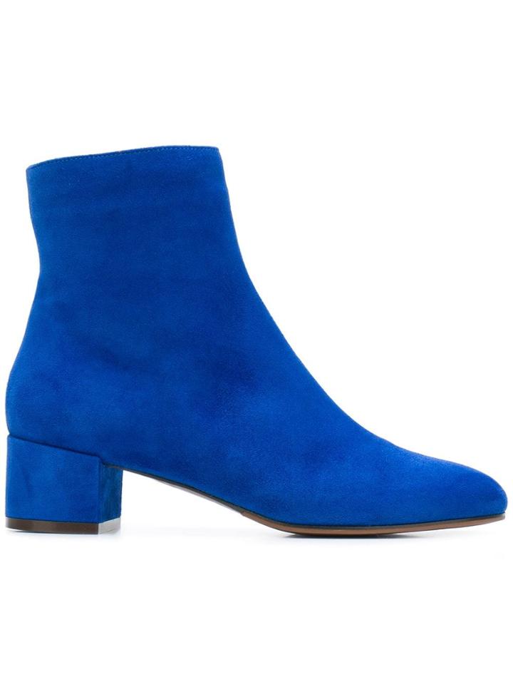 L'autre Chose Zip Ankle Boots - Blue