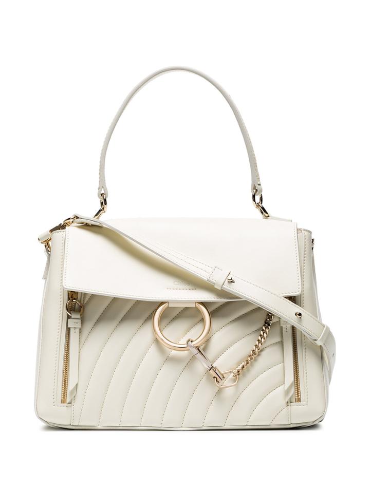 Chloé Faye Medium Shoulder Bag - Nude & Neutrals