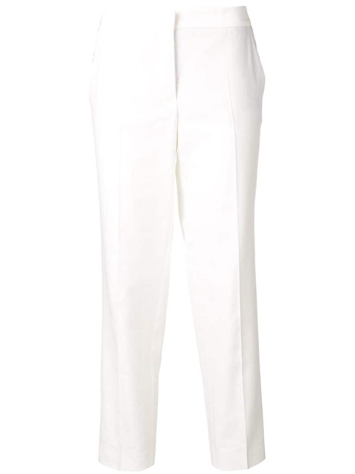 Alberto Biani Cropped Tailored Trousers - White