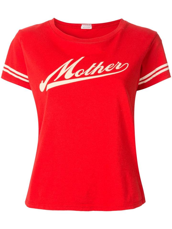 Mother Contrast Logo T-shirt - Red