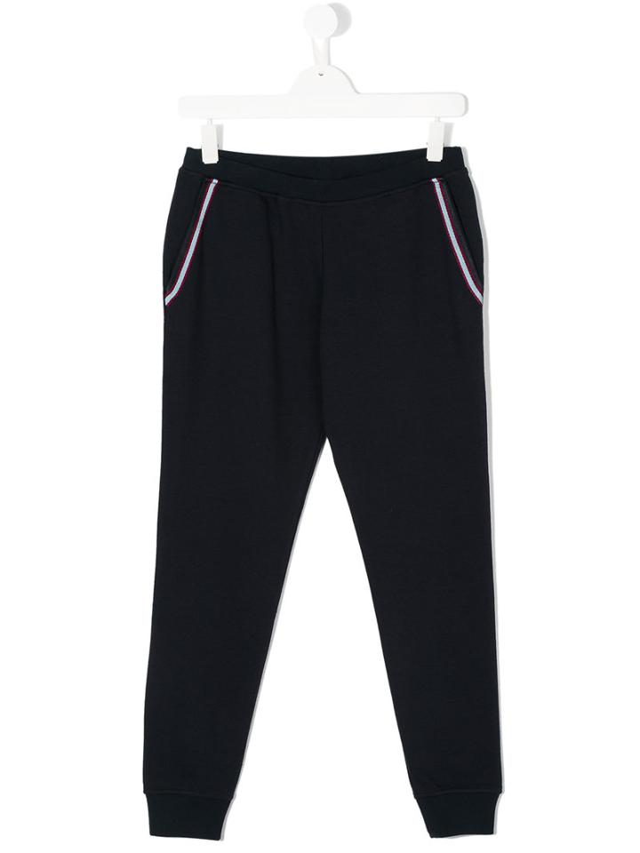 Armani Junior - Sweatpants - Kids - Cotton/polyester/spandex/elastane - 14 Yrs, Blue