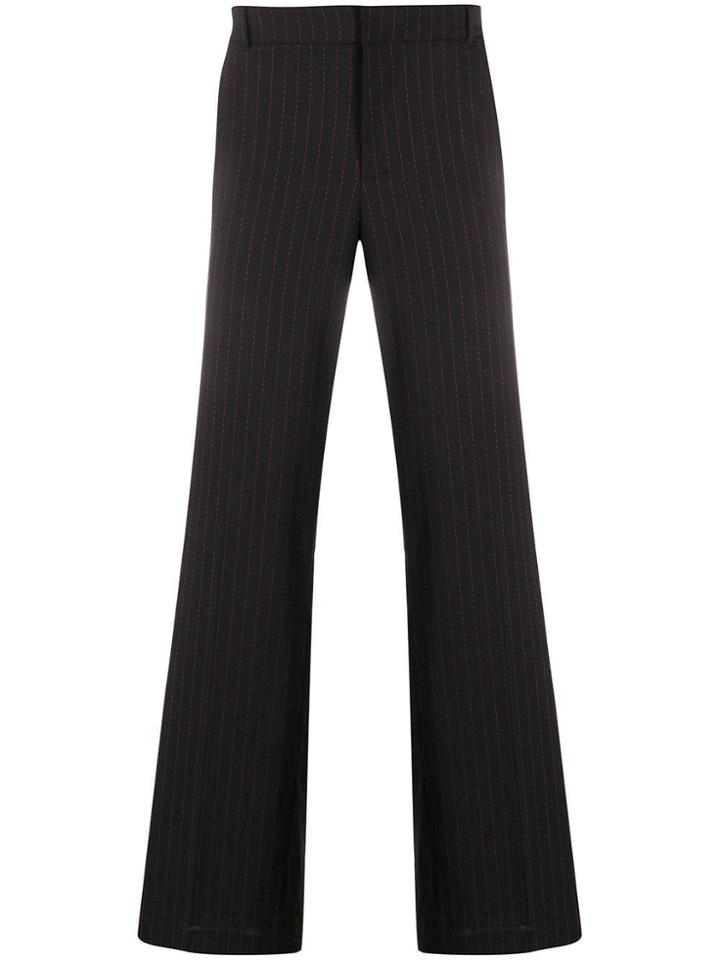 Ernest W. Baker Pinstripe Tailored Trousers - Black