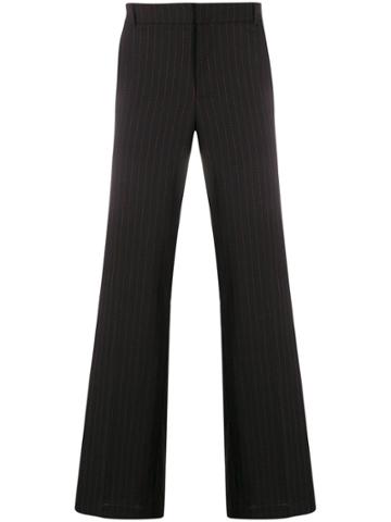 Ernest W. Baker Pinstripe Tailored Trousers - Black