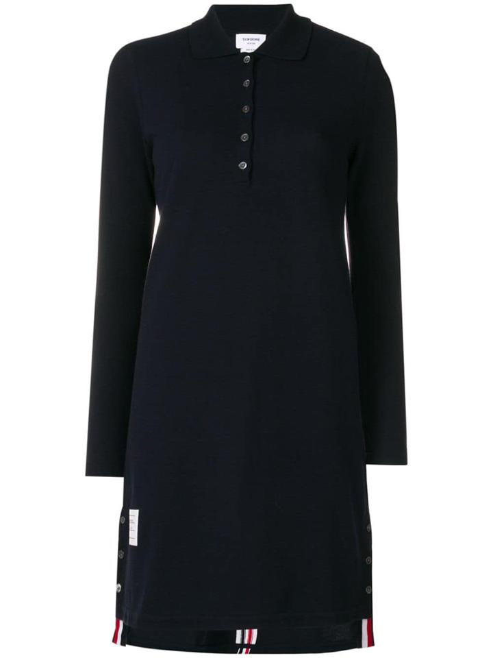 Thom Browne Long-sleeve Polo Dress - Blue