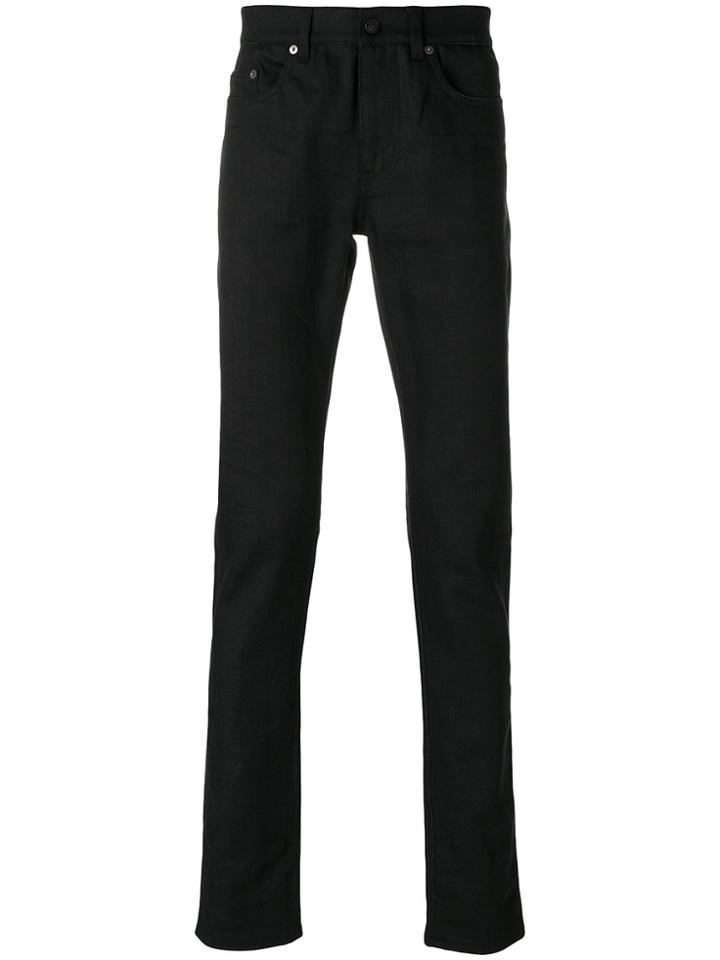Saint Laurent Straight Leg Trousers - Black