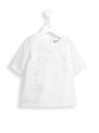 Hucklebones London Embroidered Daisy Blouse, Girl's, Size: 6 Yrs, White