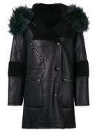 Urbancode Hooded Straight Fit Coat - Black