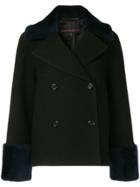 Martin Grant Double-breasted Shearling Coat - Black