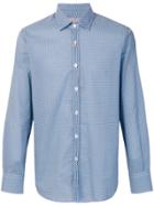 Canali Abstract Print Button-down Shirt - Blue