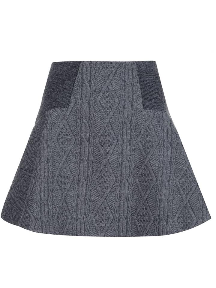 Alice+olivia Elsie Angled Fit And Flare Skirt