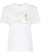 Ganni Harris Cowboy Cat Print T-shirt - White