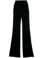 Etro Velvet Wide-leg Trousers - Black
