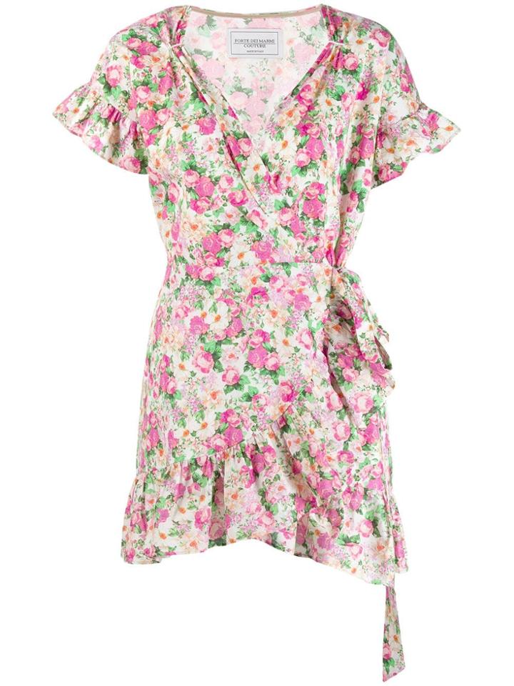 Forte Dei Marmi Couture Floral Print Mini Dress - Pink