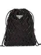 Prada Mesh Drawstring Bag - Black