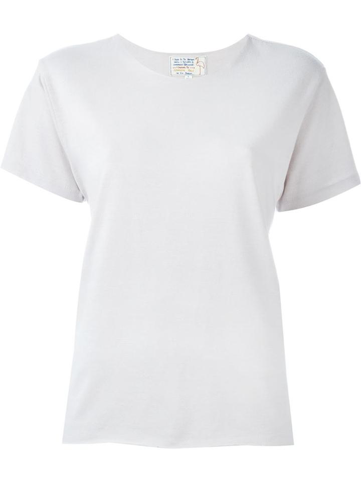 Sandrine Rose Embroidered Back Detail T-shirt, Women's, Size: Small, Grey, Polyester/cotton/rayon