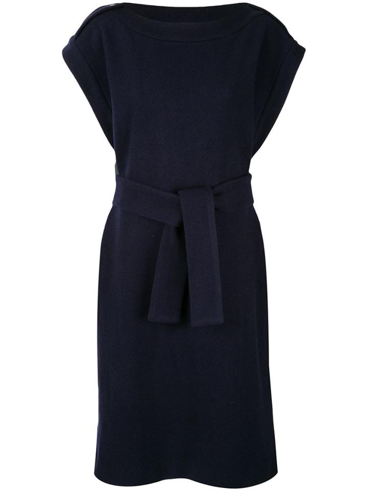 Seya. Belted Knit Dress - Blue