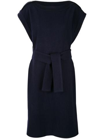 Seya. Belted Knit Dress - Blue