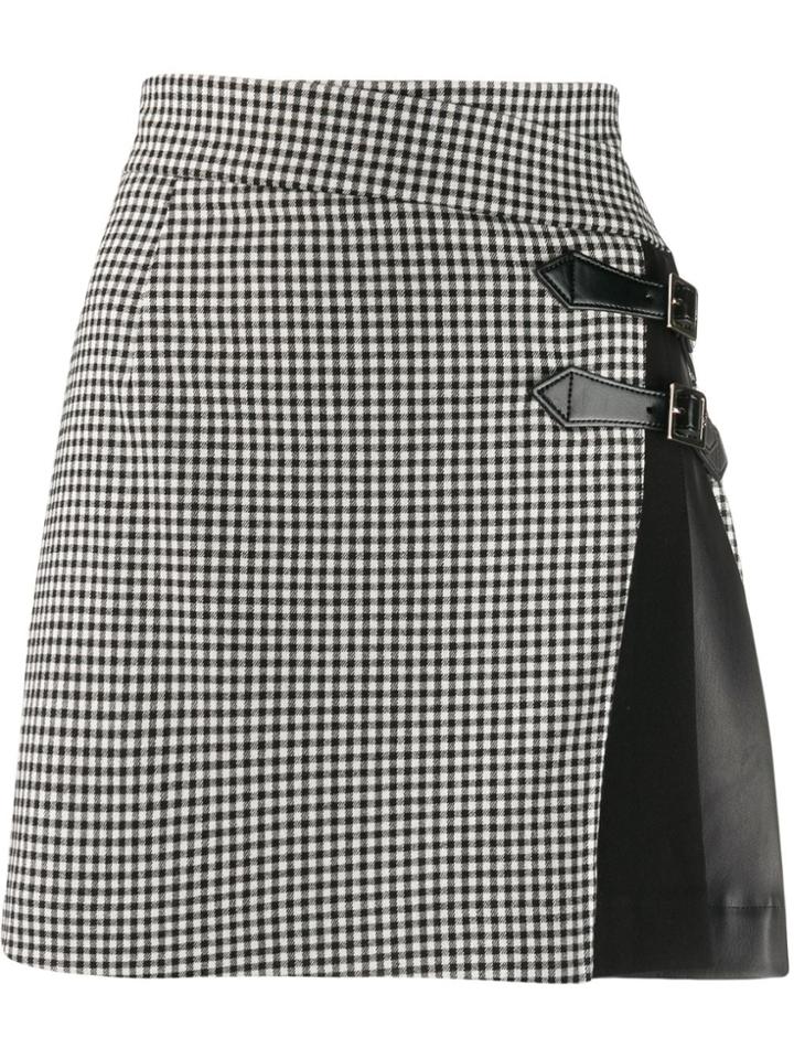 Liu Jo Wrap-front Check Skort - Black