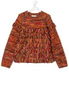 Stella Mccartney Kids Teen Tasseled Jumper - Yellow & Orange